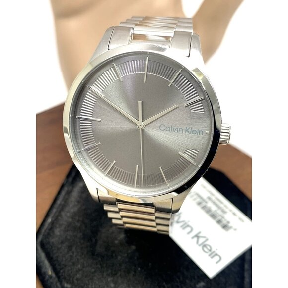 Calvin Klein Men's Watch 25200036 Quartz Gray Dial Silver Stainless Steel 40mm - Picture 1 of 13